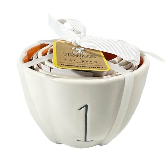 NEW Rae Dunn/Peanuts THANKSGIVING MEASURING CUPS Set/4 - Picture 2 of 6